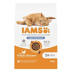 IAMS sausas maistas sterilizuotoms katėms su vištiena, 10 kg