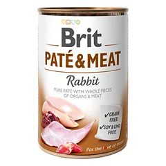 BRIT CARE Rabbit Pate & Meat konservai šunims su triušiena ir vištiena 400 g