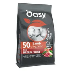 Oasy Grain Free Adult Medium/Large sausas pašaras su ėriena šunims