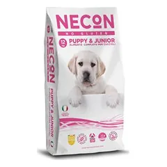 Necon No Gluten Puppy Junior sausas maistas šuniukams, be gliuteno, 12 kg