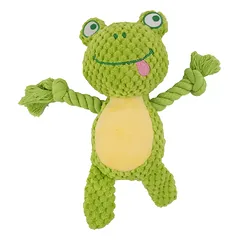 HAP žaislas šunims su virve, varlė, žalia, 24cm
