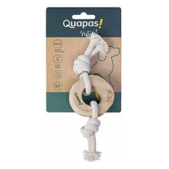 Quapas Dog Toy Coffeewood Knotted Pull Ring