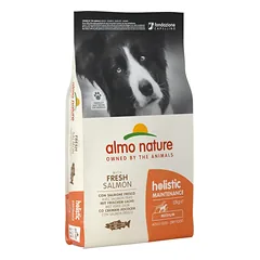 Almo Nature Holistic Maintenance Medium sausas maistas suaugusiems šunims su lašiša, 12 kg