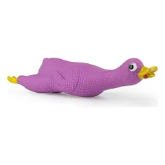 Happet guminė, violetinė antis žaislas šunims