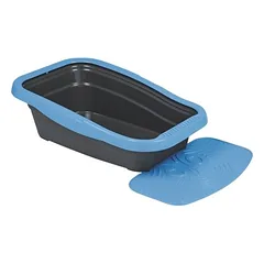 Nobby Katzentoilette mit Vorleger Nella Kit blau/grau