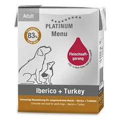 PLATINUM MENU Iberico + Turkey paštetas šunims su kiauliena ir kalakutiena 375g — 2 nuotrauka