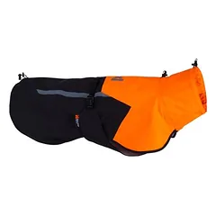 Non-stop dogwear lietpaltis šunims Fjord raincoat 2.0, juodas/oranžinis