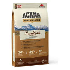 ACANA Ranchlands Dog sausas maistas šunims su jautiena, ėriena ir kiauliena 2 kg