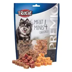 Trixie Premio 4 Meat Minis skanėstai šunims su vištiena, antiena, jautiena, ėriena, 4x100 g