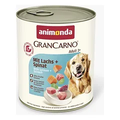 Animonda GranCarno Adult: konservai šunims su lašiša, praturtinta špinatais, 800 g
