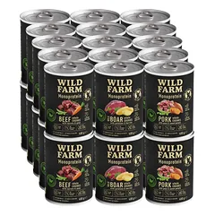 Wild Farm Monoprotein Mixed Flavours 30x400g hipoalerginis maistas šunims