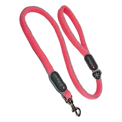 Coralpina Cinquetorri Pavadėlis Pink Fluo - lengvas tinklelio šuns pavadėlis, neoninė rožinė, 1/3 — 3 nuotrauka