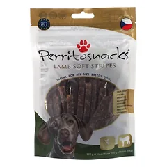 Perrito Lamb Stripes skanėstai šunims ėrienos juostelės 100g nuotrauka