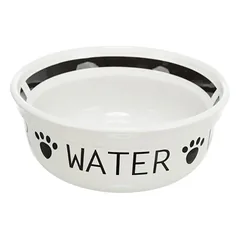 TRIXIE „Water” dubenėlis, keramika, 0.25 l/13 cm, baltas/juodas