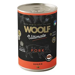 WOOLF Ultimate Adult Dog Pork and Linseed Oil 400g drėgna maistas su kiauliena ir linų sėmenų aliejumi šunims