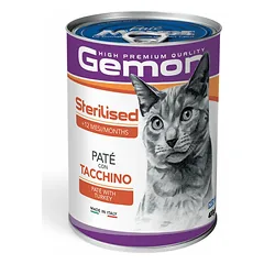 Gemon Wet Cat Patee Sterilized With Turkey paštetas sterilizuotiems katėms, 400 g