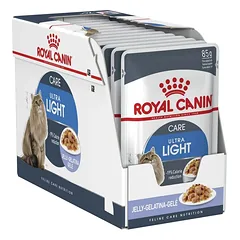 Royal Canin FHN Ultra Light In Jelly visavertis konservuotas ėdalas plonais griežinėliais želė suaugusioms katėms svorio kontrolei, 85 g, 12 vnt.