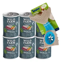 Wild Farm Superfood Duck 6x400 g pašaro šunims be grūdų