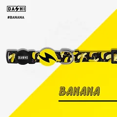 Dashi Eco Banana Katės Antkaklis - katės antkaklis pagamintas iš perdirbtų medžiagų, su bananų raštu — 2 nuotrauka