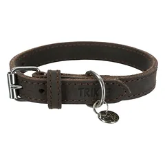 TRIXIE Rustic rieb. odos antkaklis, L 48-56cm/30mm, tams. rudas