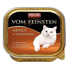 ANIMONDA Vom Feinsten Classic Cat skonis: su vištienos kepenėlėmis  100g x32