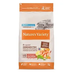 Nature’s Variety No Grain Puppy Medium/Maxi su lašiša – sausas maistas šuniukams, 3 kg