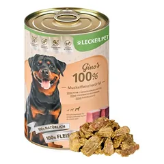 Lyra Pet Lecker.Pet® Gino's 100 % raumenų mėsos kubeliai, jautiena ir kiauliena, drėgnas maistas šunims