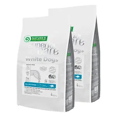 Nature's Protection Superior Care White Dogs Baltoji žuvis be grūdų Visų dydžių ir amžiaus tarpsnių šunims 2x4kg