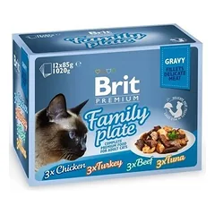 Brit Premium Cat konservai katėms filė padaže Family Plate (12×85 g), 1 vnt. — 2 nuotrauka