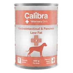 Calibra Veterinary Diets Dog Gastrointestinal Low Fat drėgnas maistas šunims, turintiems virškinamojo trakto sutrikimų, 400 g