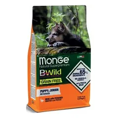 Monge begrūdis maistas šuniukams su antiena 2,5kg
