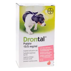 Drontal Puppy geriamoji suspensija nuo kirminų šuniukams, 50ml