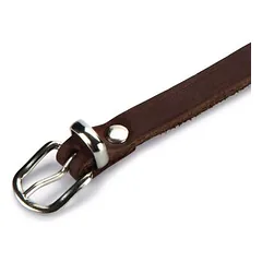 Beeztees antkaklis šunims iš odos, rudas, Reguliavimas: 23 - 28 cm — 2 nuotrauka