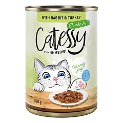Catessy kąsneliai padaže arba drebučiuose, drėgnas maistas katėms 12 x 400 g — 2 nuotrauka
