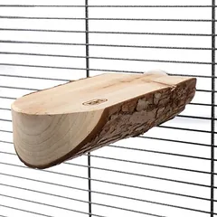 TIAKI medinė platforma su žieve, ovali, apie B 8 x H 4 x L 17 cm — 2 nuotrauka