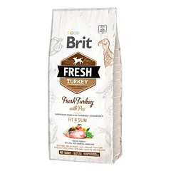 Brit Fresh Turkey with Pea Light Fit&Slim sausas maistas šunims 2,5kg. – 12kg.