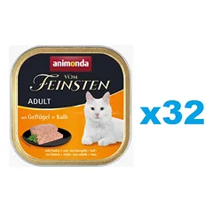 ANIMONDA Vom Feinsten Adult z drobiem i cielęciną 32x100 g