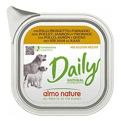 Almo Nature Daily Dog vista, šķinķis, siers 100 g - konservi suņiem nuotrauka
