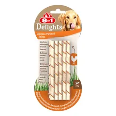 8in1 Delights Twisted Sticks für kleine Hunde Huhn