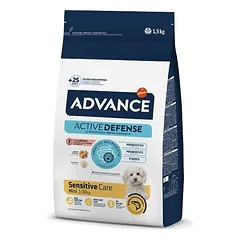 Advance Dog Mini Adult Sensitive visavertis maistas mažų veislių suaugusiems šunims su jautria virškinimo sistema, 1.5 kg