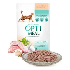Optimeal konservai su triušiena baltame padaže katėms - Pet24, 85 g parduotuvėje vet1.lt