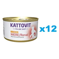 KATTOVIT Feline Diet Niere/Renal Chicken vištiena 12 x 85 g