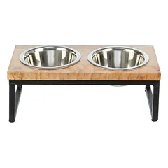 TRIXIE Napf-Set, Holz/Metall