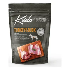 Kudo Turkey&Duck Medium Maxi Adult sausas maistas suaugusiems šunims 3 kg