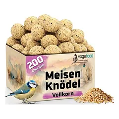 200 x 90 g (18kg) Vollkorn Meisenknödel ohne Netz Vogelfood