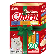 Churu Xmas dovanų dėžutė su tunu, vištiena, vištiena ir sūriu 20 vnt