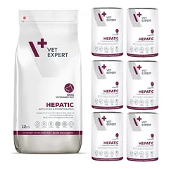 VETEXPERT Hepatic Dog 12kg + Hepatic Dog 6x400g 