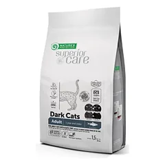 Nature's Protection Superior Care visų veislių suaugusių tamsaus kailio kačių, sausas begrūdis pašaras su silke, 400 g — 5 nuotrauka