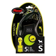 flexi New Neon juostinis pavadėlis, 5 m, Papildomas priedas: Multibox, juoda — 5 nuotrauka
