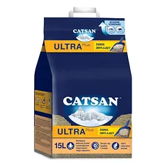 CATSAN Ultra Plus 15l sušokantis kačių kraikas